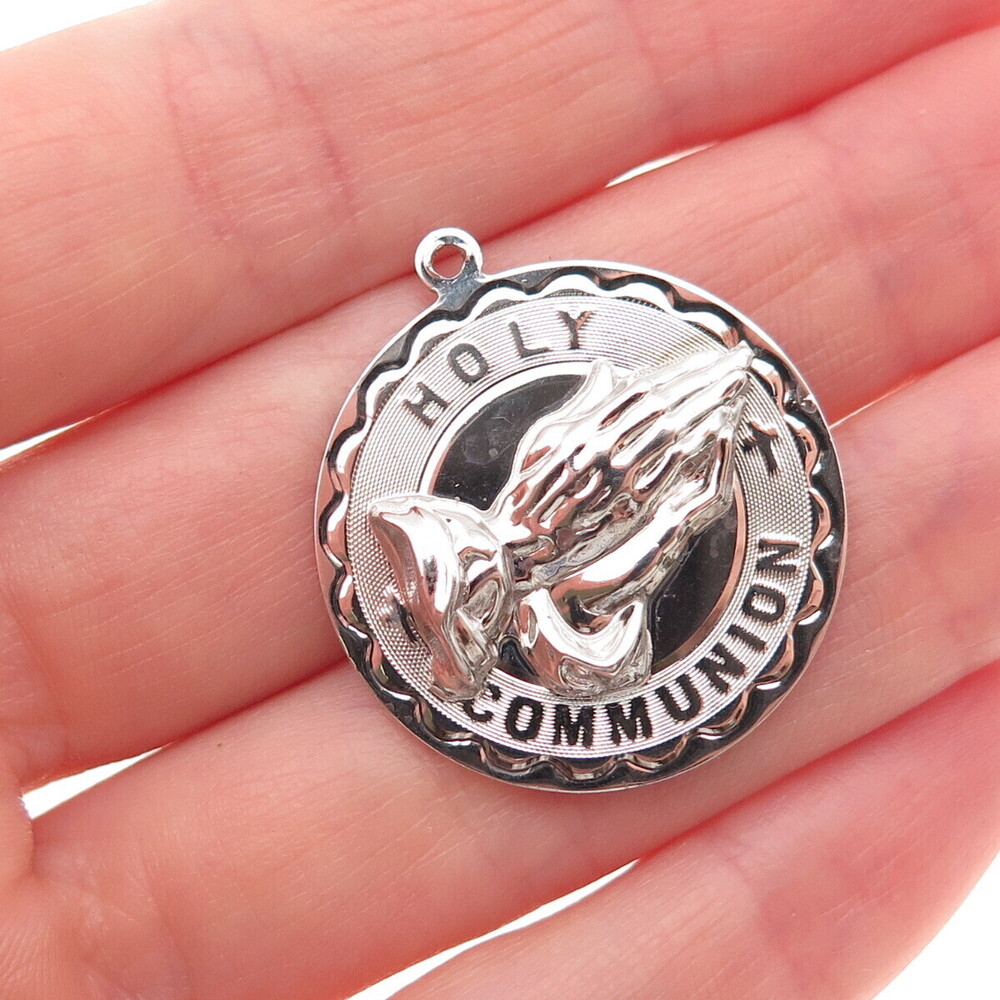 Spencer 925 Sterling Silver Vintage Holy Communion Charm Pendant